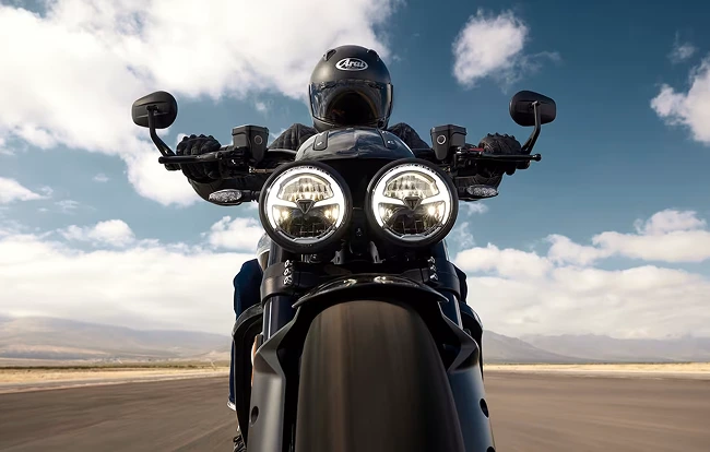 front view of a motorcycle
