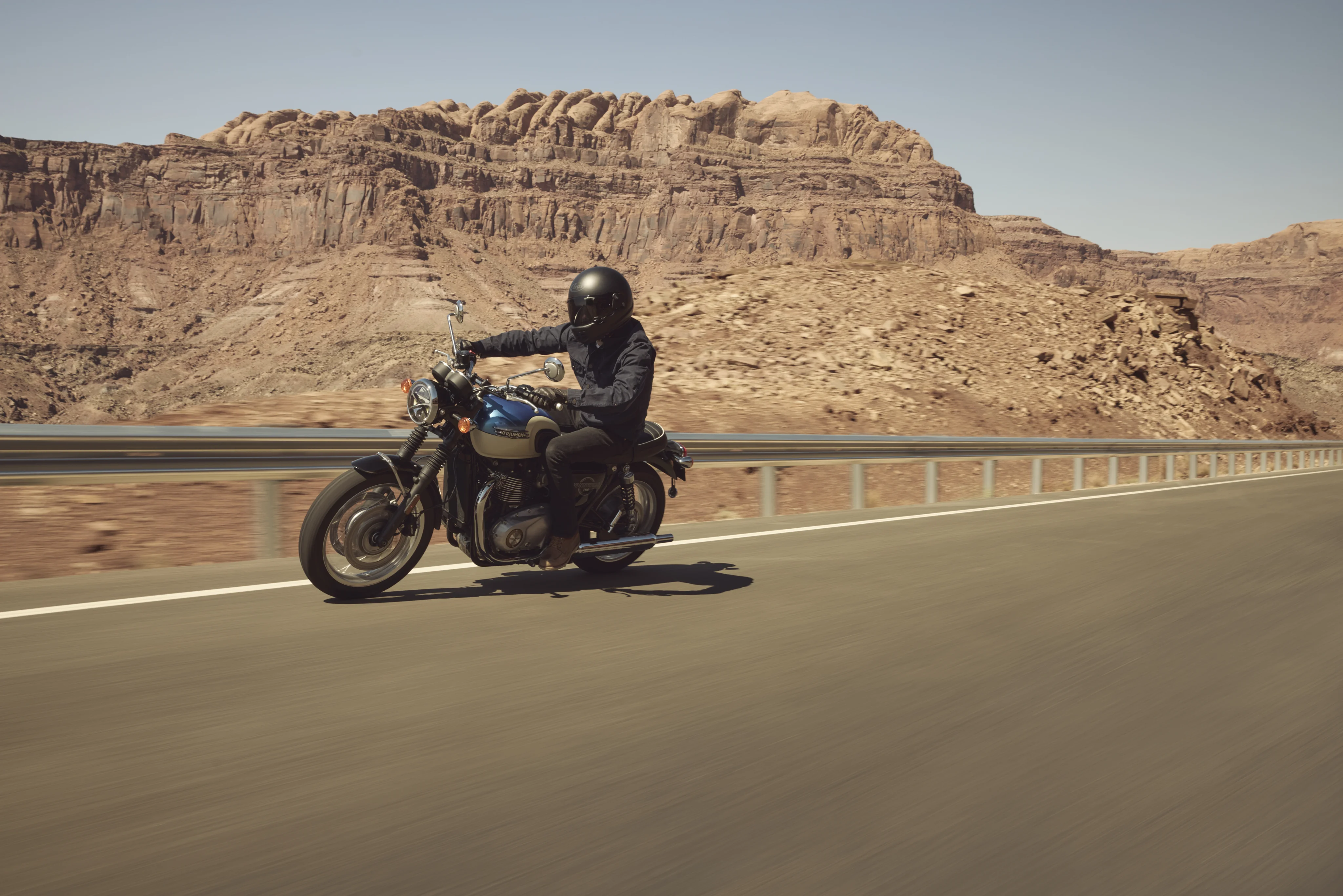 Triumph Bonneville T120 modern classic motorcycle in an exterior view